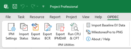 IPM Utilities in Microsoft Project